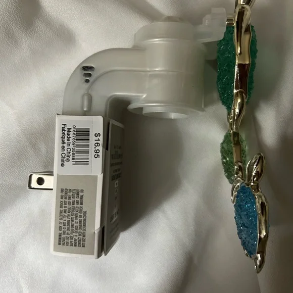 Gold Turtle Wallflower Plug with Blue and Green Accents - Picture 5 of 7